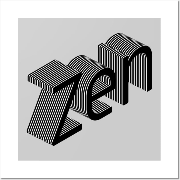 Zen //// Typography Design Wall Art by DankFutura